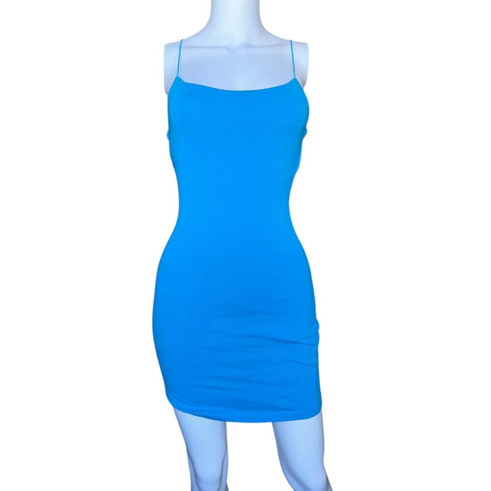 Zara medium mini bodycon dress medium sleeveless vibrant cobalt electric blue - Picture 5 of 9